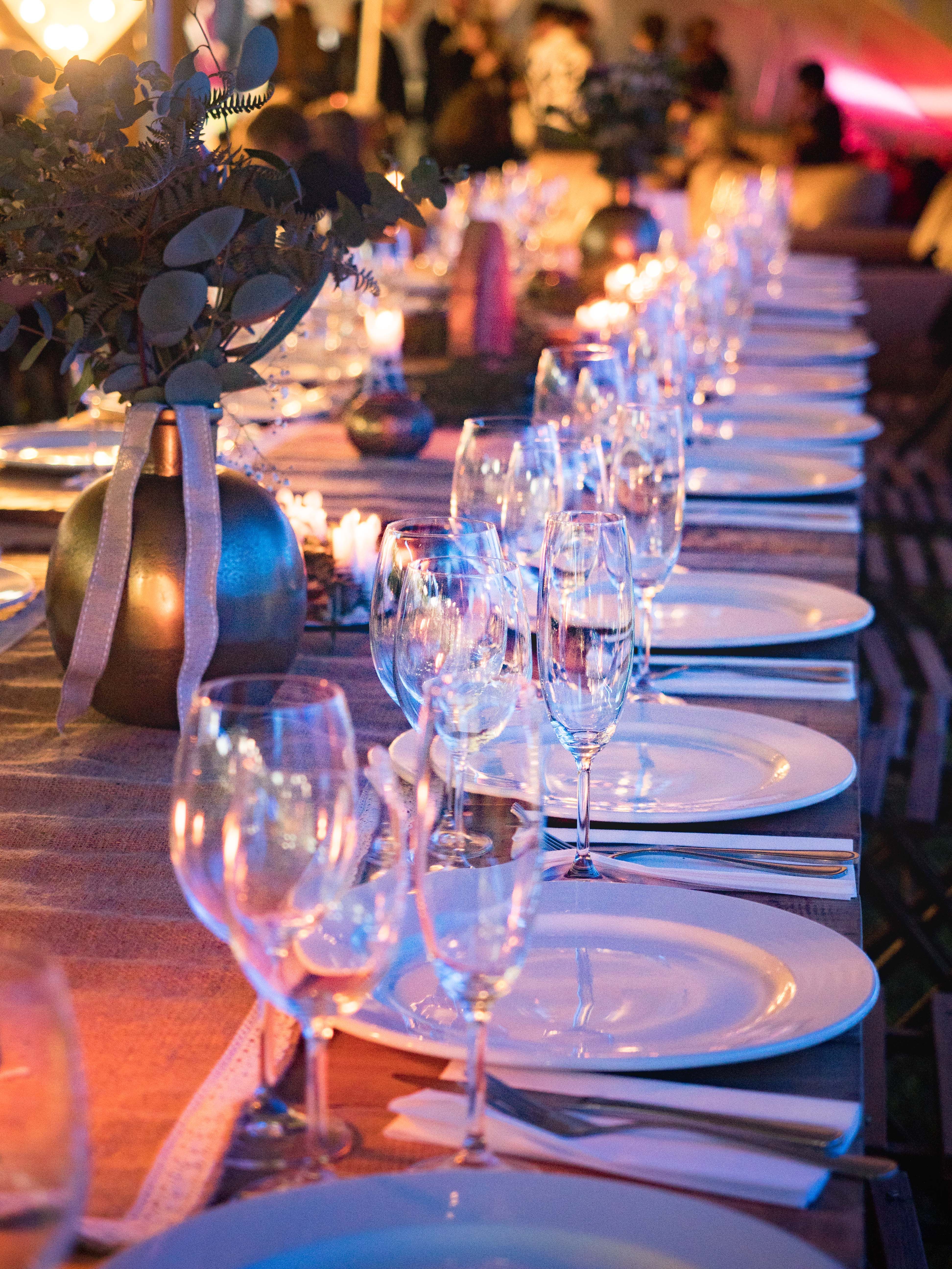 An elegant founders dinner overlooking the city