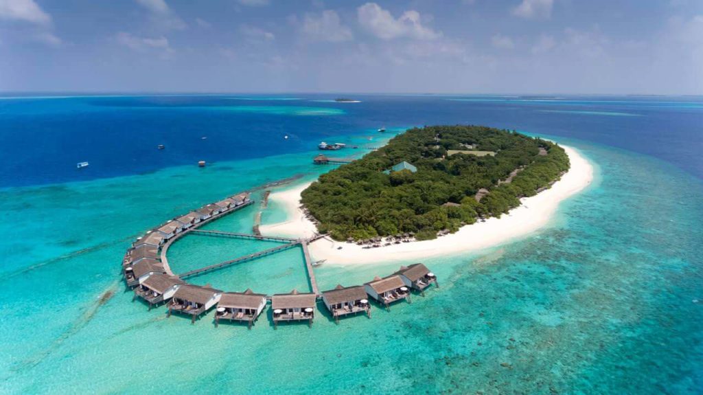 aerial view of Reethi Beach Resort