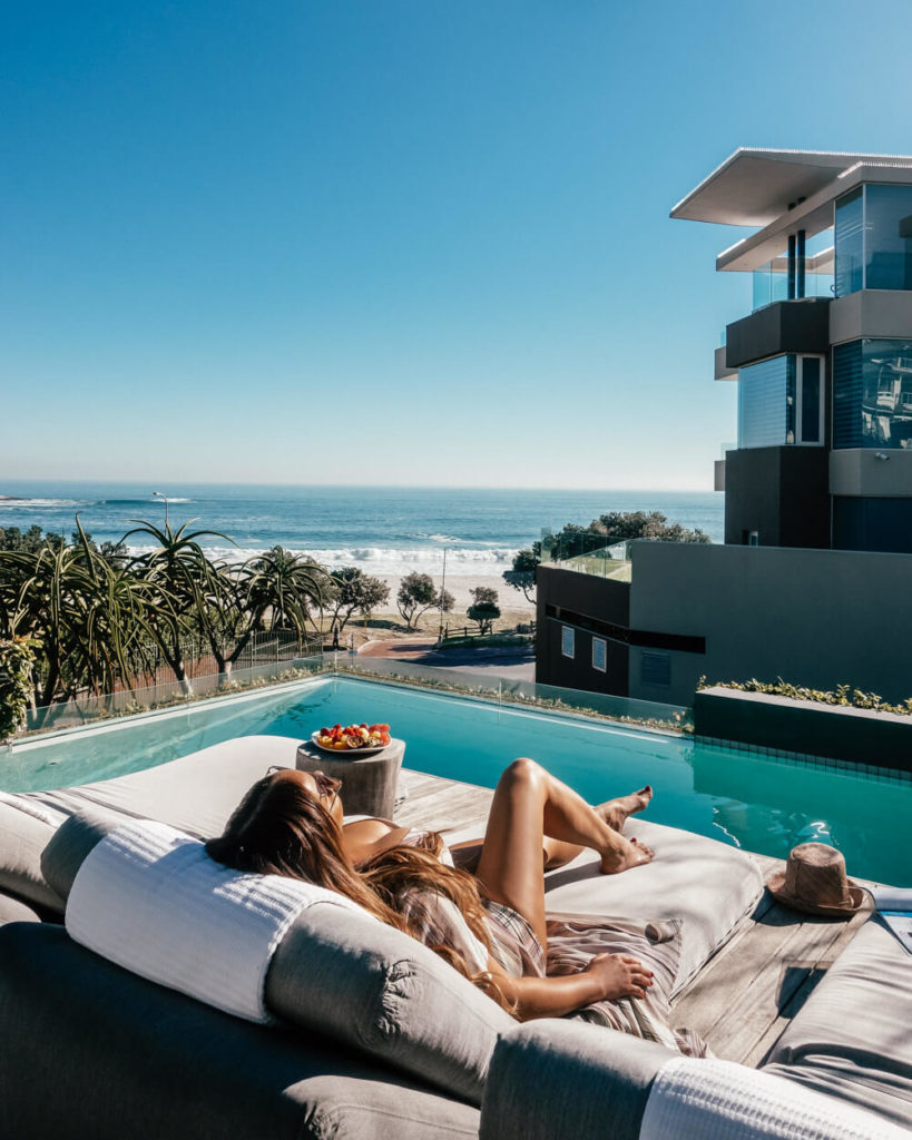 Isabella poolside at Camps Bay