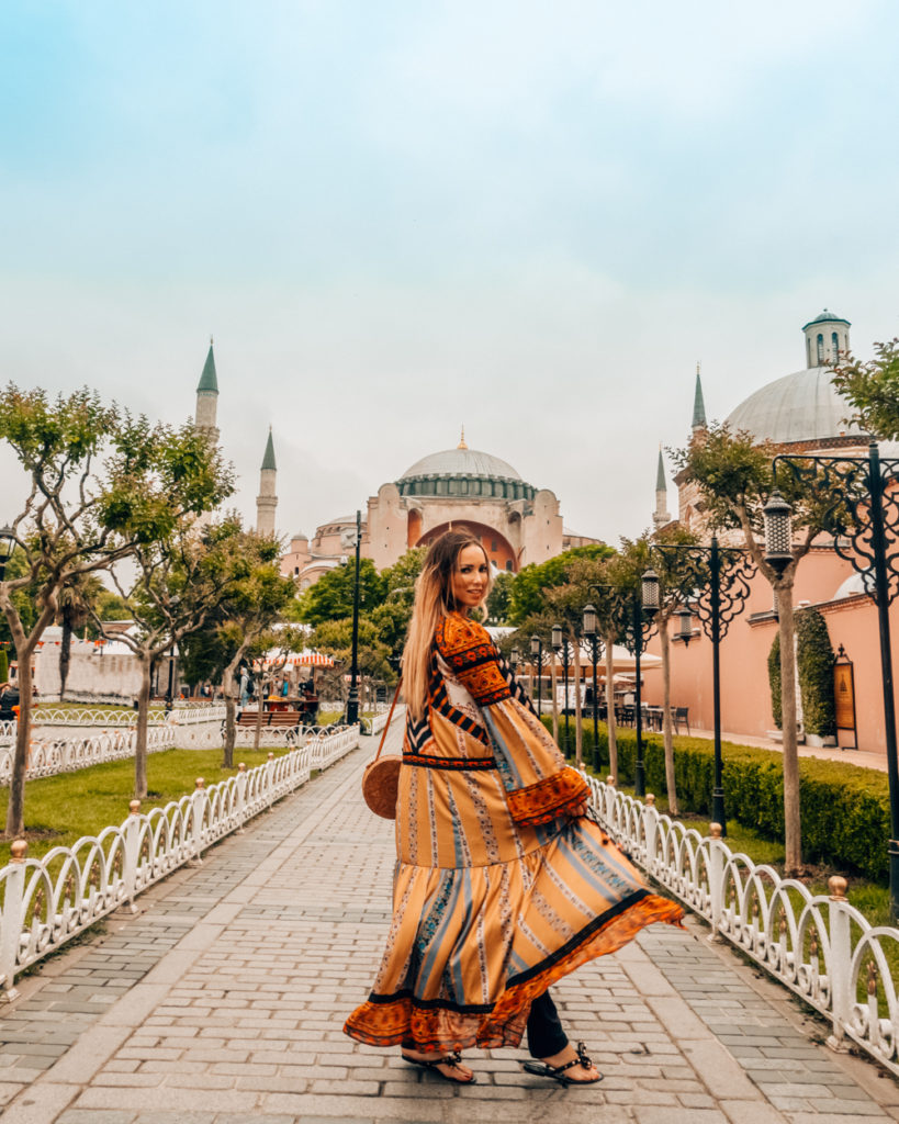 The beautiful Hagia Sophia is the perfect background for a picture