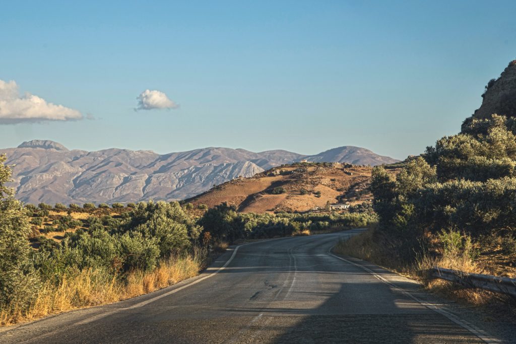 Roads on a Greek island