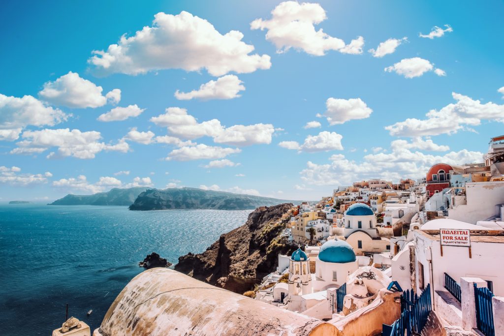 Santorini caldera cliffs, Greece