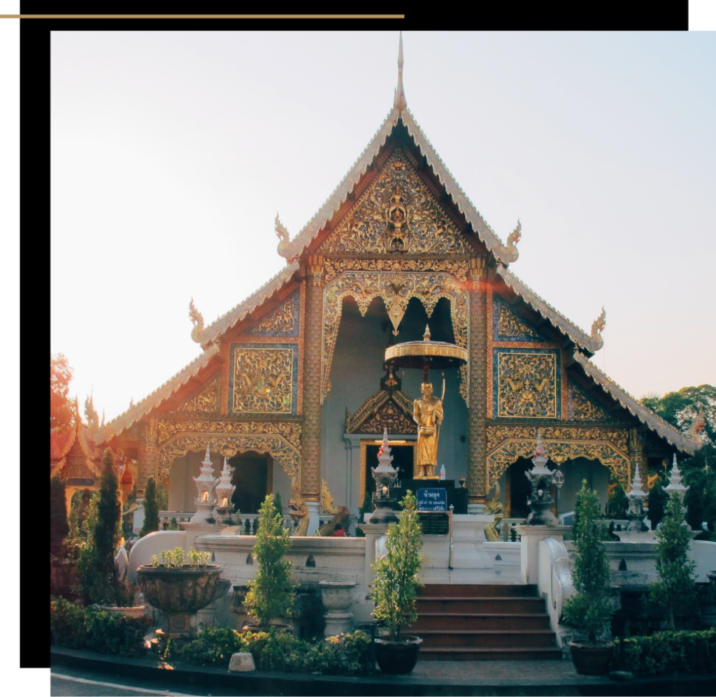 Golden temple in Chiang Mai, Thailand