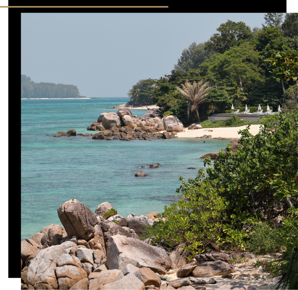 The rocky hills and beaches of Ko Lipe