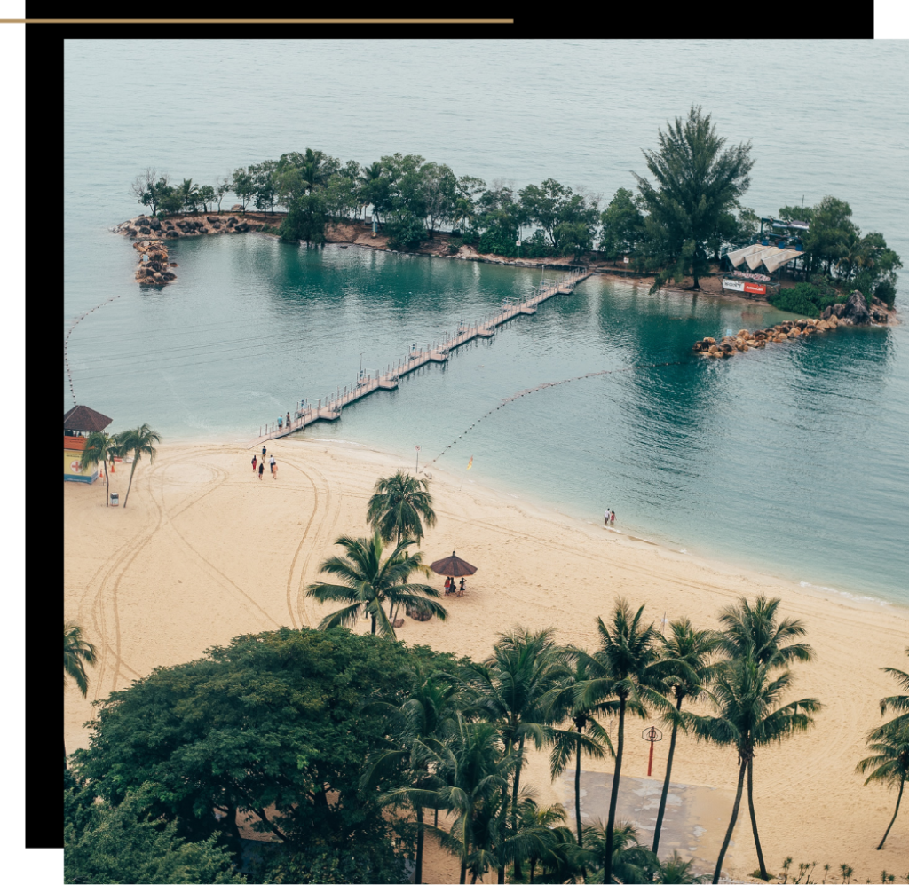 Palawan Beach and islet, Sentosa Island, Singapore