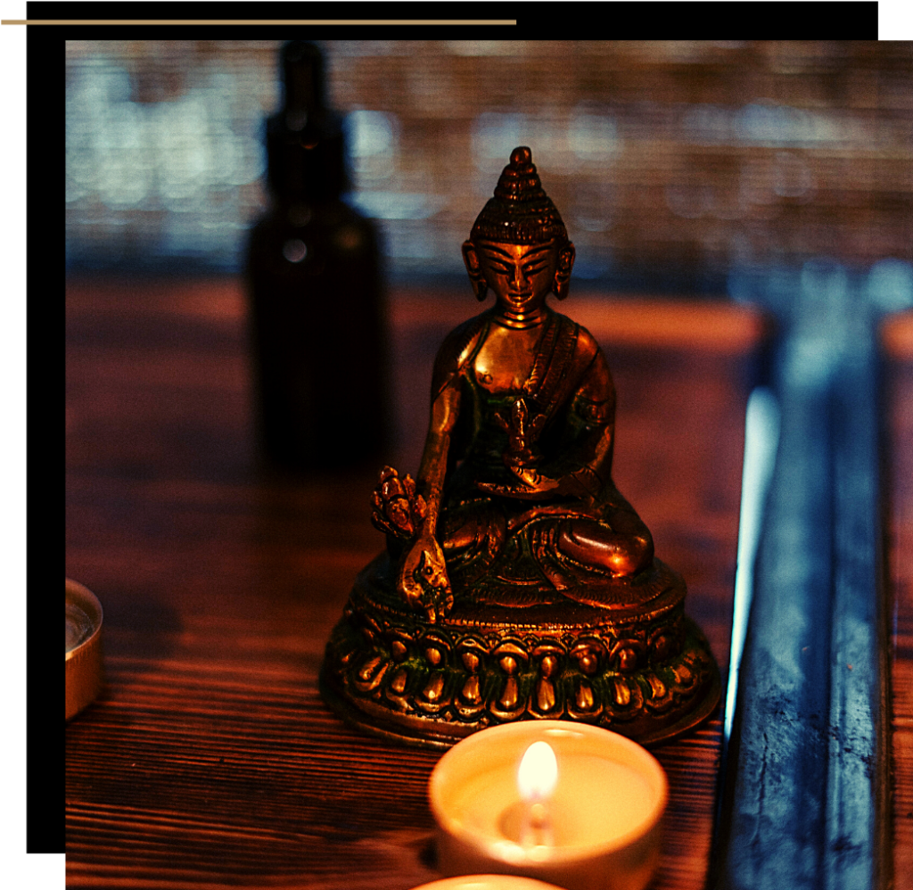 A Buddha statue in a spa 