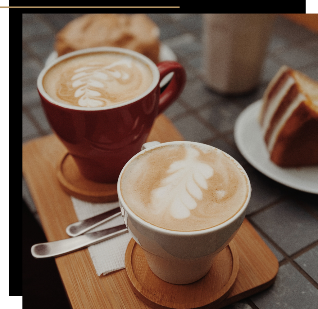 Coffee in a red mug 