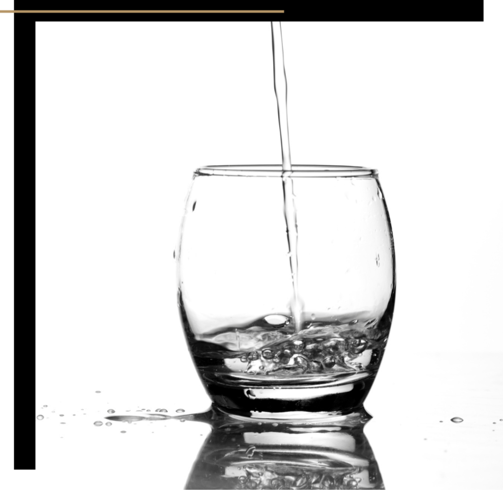 A glass of water