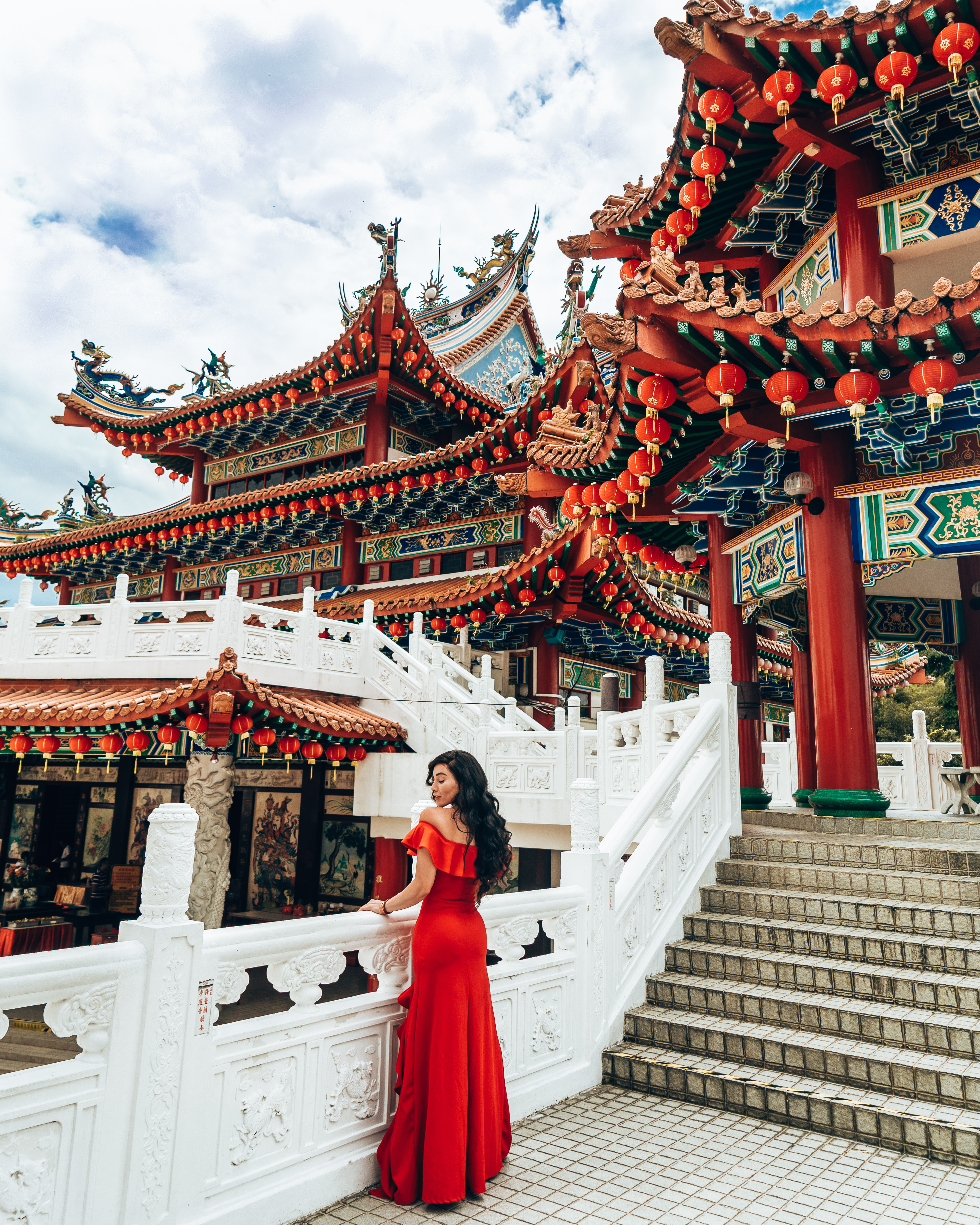 Isabella at Then Hou Temple in Kuala Lumpur