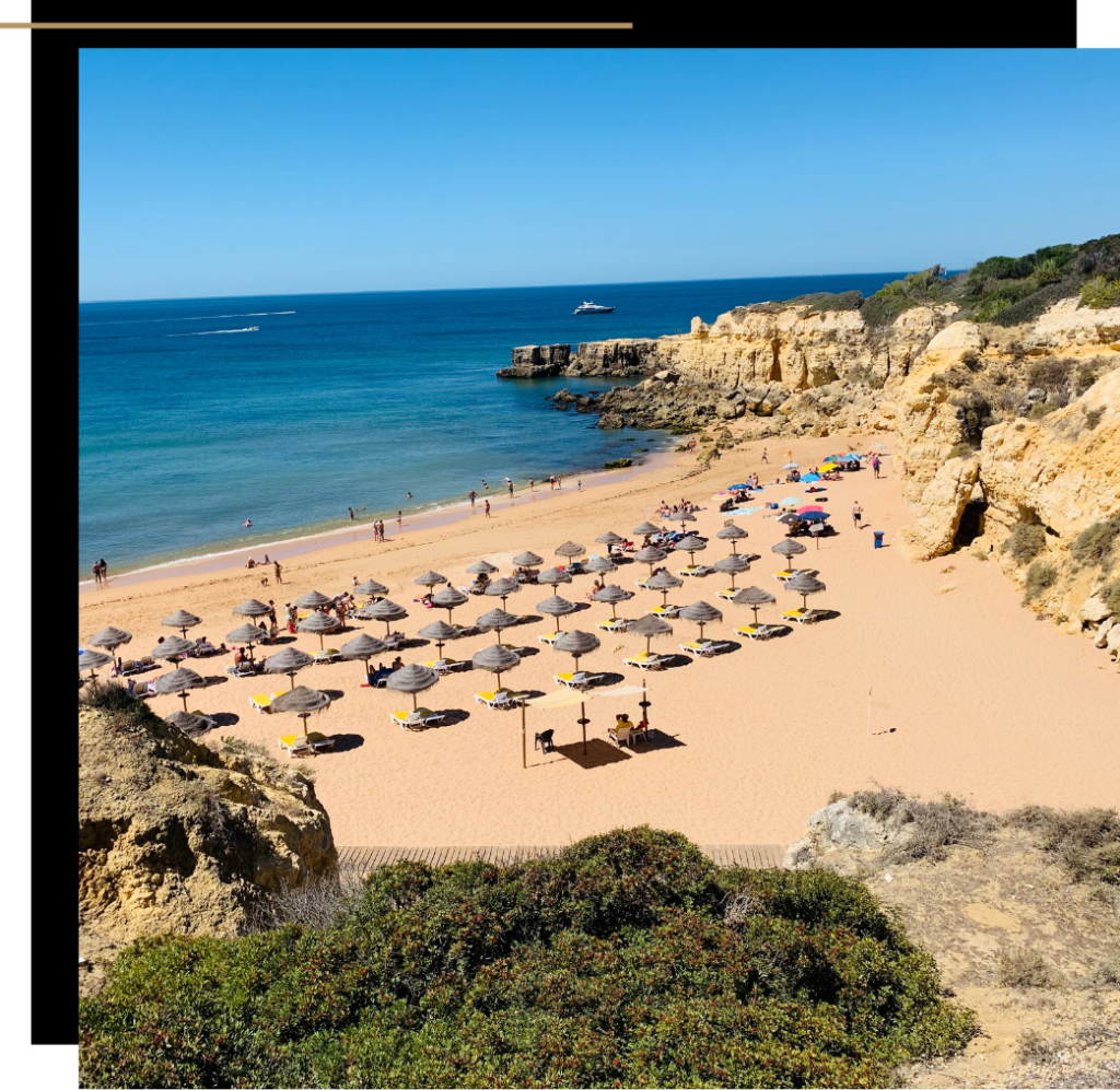 A beach on the Algarve in Portugal, one of the best winter sun destinations in Europe