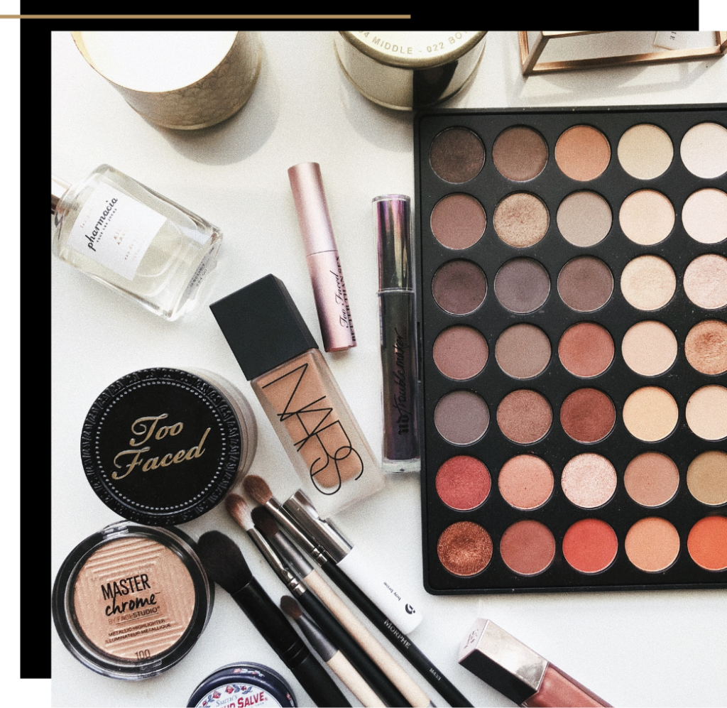 A selection of luxury cosmetics