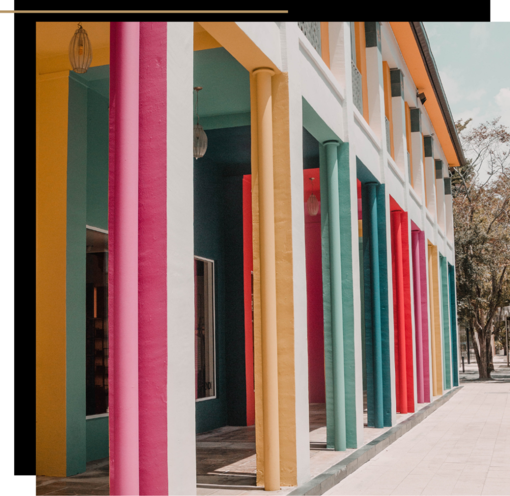 A colourful building in the Design District in Miami