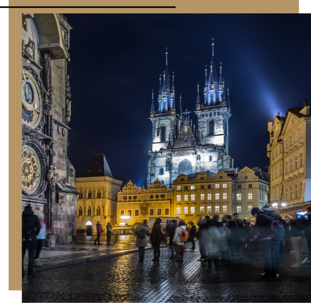 The Cathedral in Prague, where one of the best Christmas markets in Europe is held 