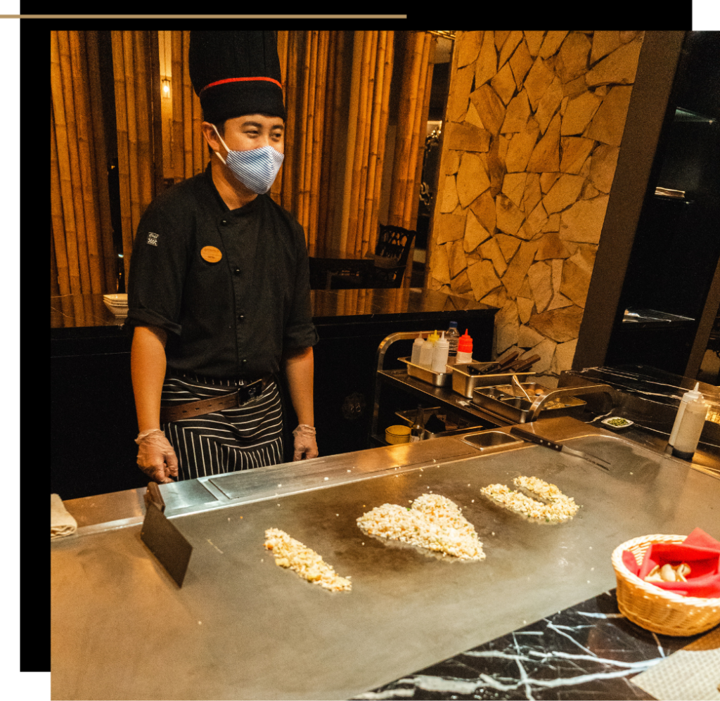 Teppanyaki chef at Emerald Maldives