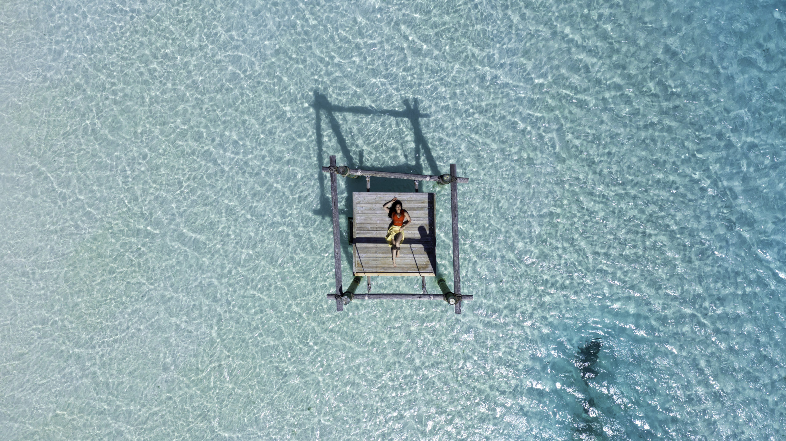 Isabella on a pontoon